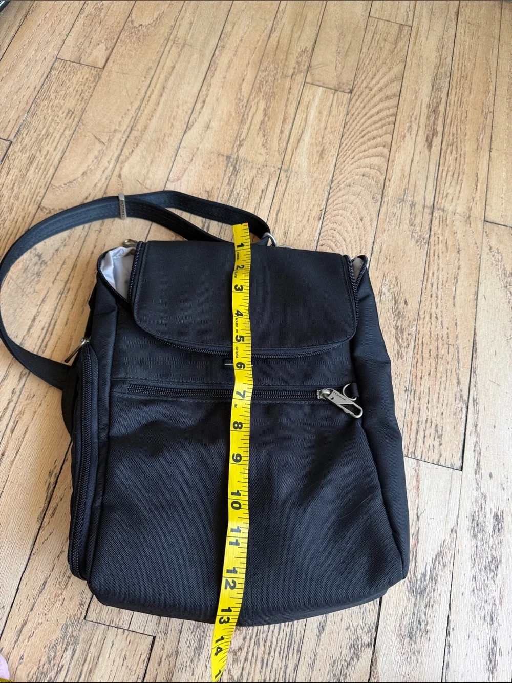 Travelon Black Compact Crossbody Messenger Bag